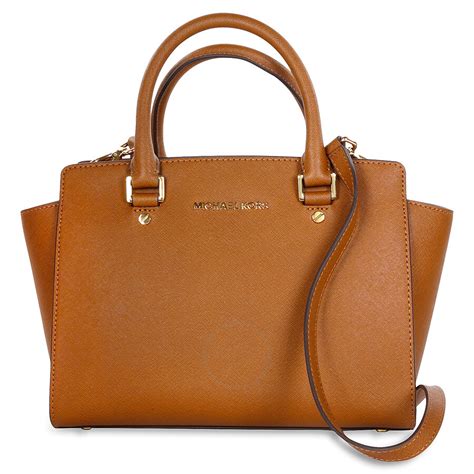 michael kors selma satchel beige|selma leather satchel.